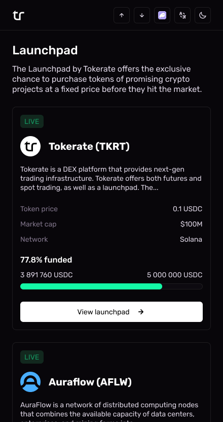 Launchpad platform ui demonstration